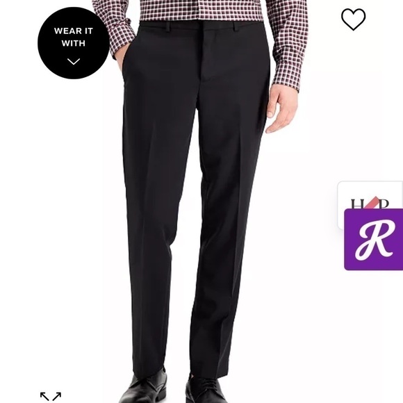 Perry Ellis Other - EUC Black Dress Pants Flat Front Perry Ellis Waist 38